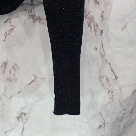 Cabi Sweater Womens Small Black Cropped Ribbed Prep Pullover Cotton Lightweight - Picture 4 of 9